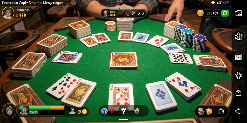 Screenshot menampilkan gameplay seru dari permainan Gaple di 47F.