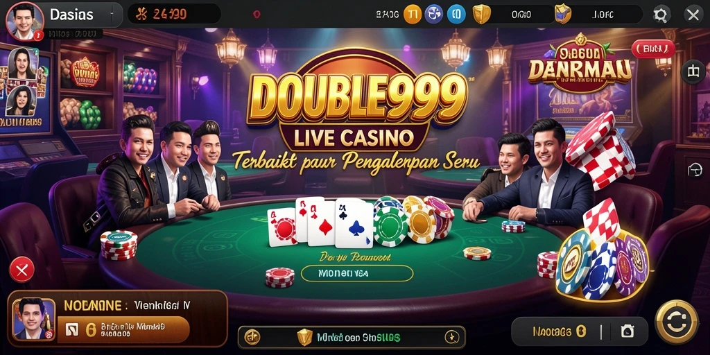 Screenshot gameplay Live Casino yang seru di DOUBLE999.