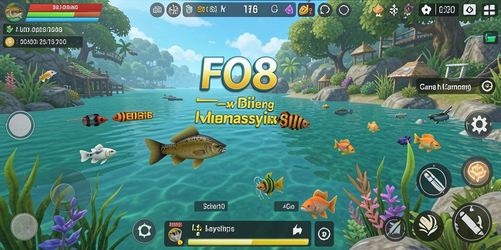 Tampilan gameplay menarik dari FO8 dalam pengalaman memancing.
