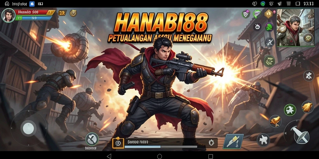 Screenshot utama HANABI88 menunjukkan aksi seru dalam permainan.