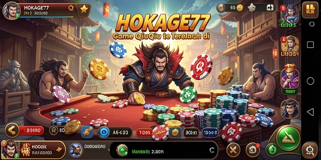 Tampilan gameplay seru dalam HOKAGE77 QiuQiu.