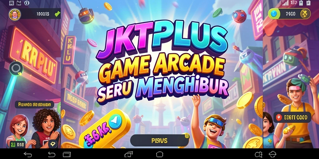 Tampilan gameplay seru JKTPLUS dengan tantangan arcade menarik.