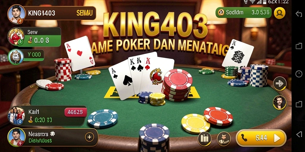 Tampilan menarik saat bermain Poker di KING403.