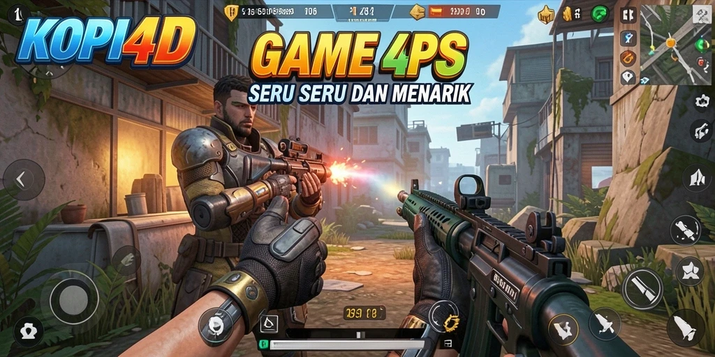 Tampilan gameplay seru dalam KOPI4D dengan elemen TPS yang menantang.