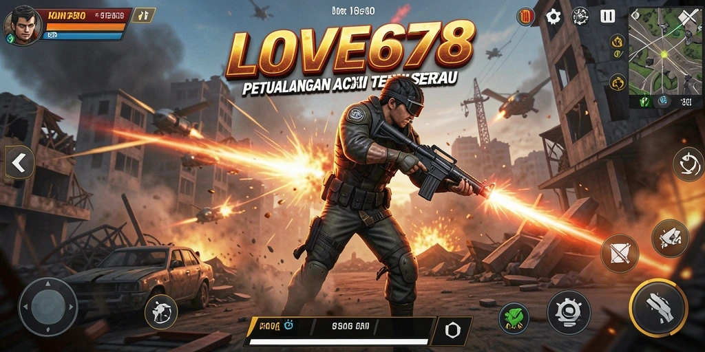 Tampilan gameplay menegangkan LOVE678 dengan aksi cepat dan karakter menarik.