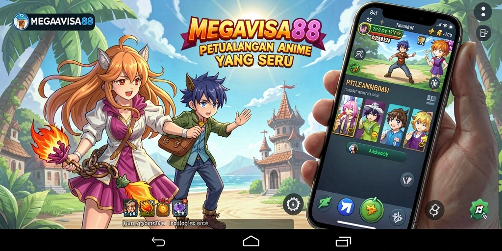 Tangkapan layar dari gameplay MEGAVISA88 menunjukkan petualangan seru dalam dunia Anime.