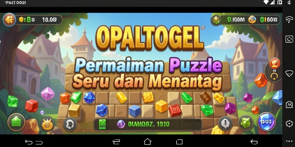 Screenshot gameplay OPALTOGEL menampilkan tantangan Puzzle yang menarik.