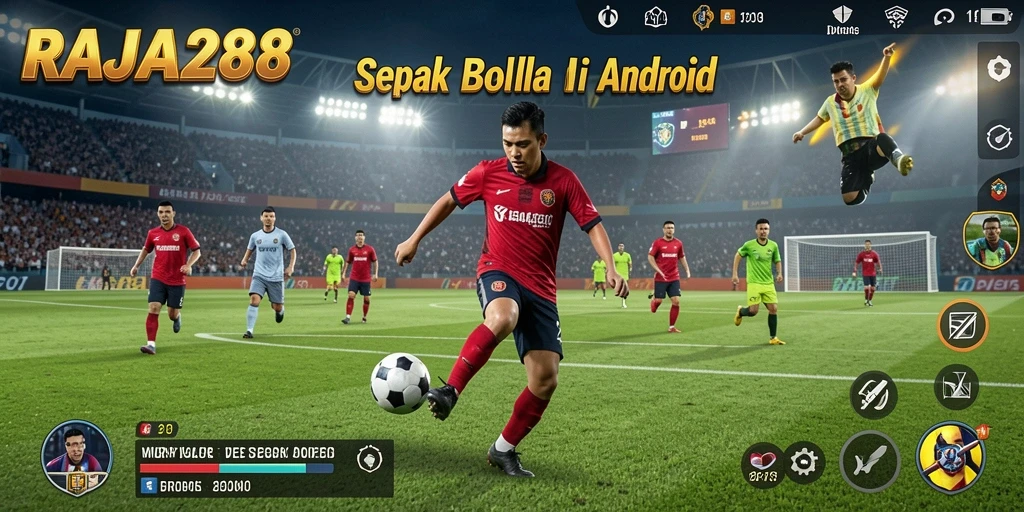 Tampilan gameplay menegangkan di RAJA288 dengan aksi sepak bola yang memikat.