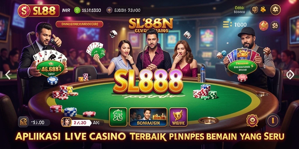Tampilan gameplay Live Casino yang memukau di SL888.