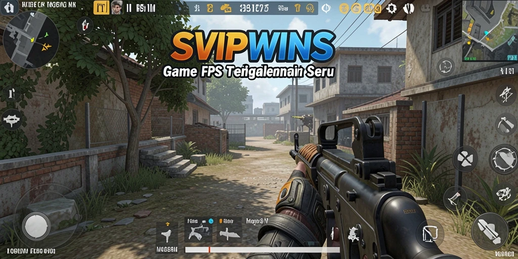 Screenshot menunjukkan aksi seru gameplay FPS di SVIPWINS.
