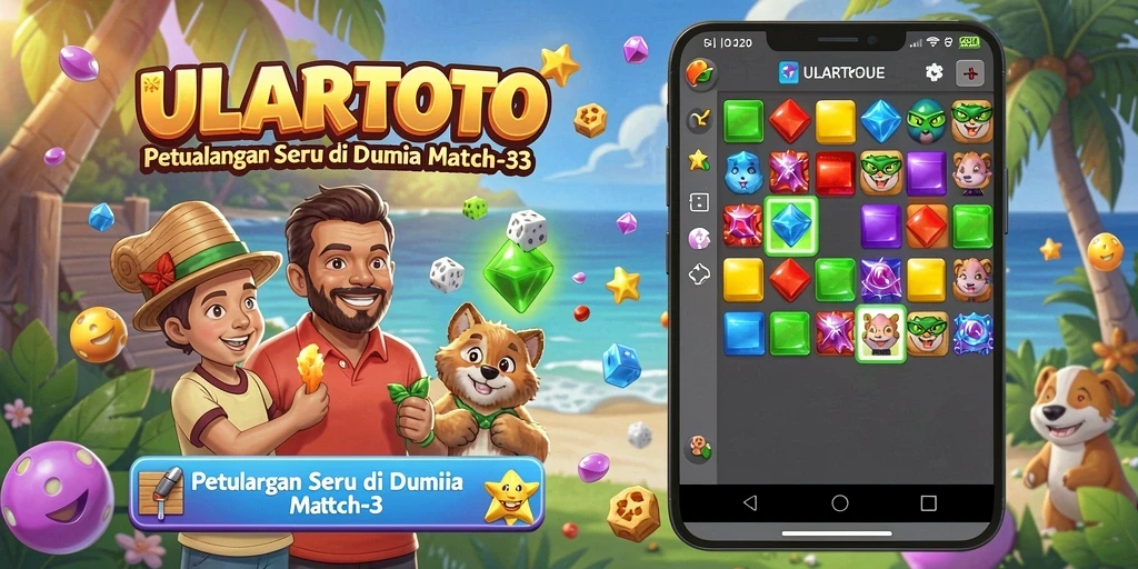 Tangkapan layar ULARTOTO menampilkan gameplay seru dengan grafis cerah.